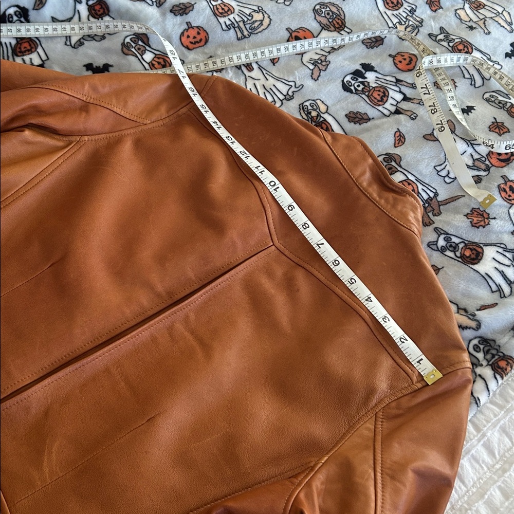 Genuine Leather Tan Jacket - Picture 14 of 15